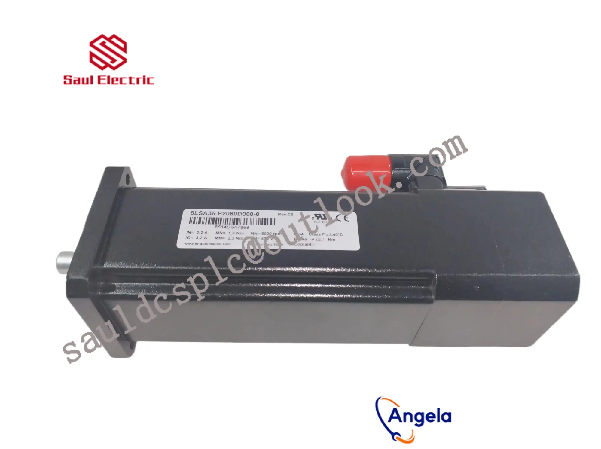 Front display of B&R servo motor image