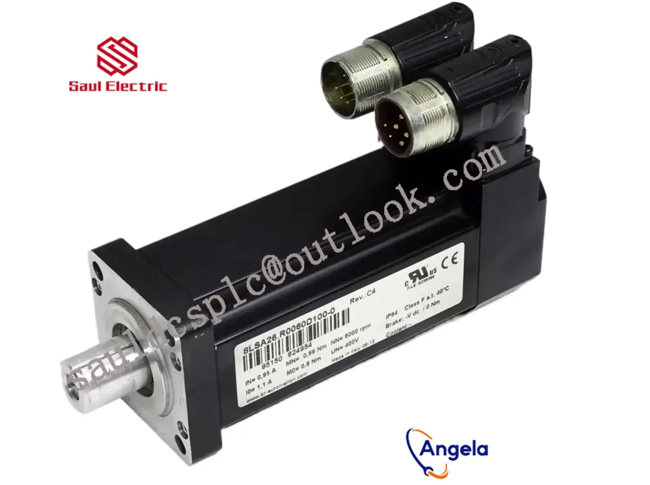 Front display of B&R servo motor image